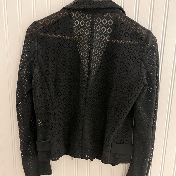 Zara Black lace biker jacket. Excellent condition - Picture 4 of 4